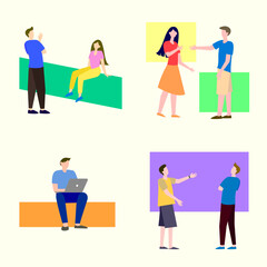 Fototapeta premium working in start-up illustration 
