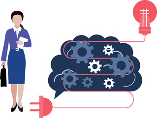 The girl is a business woman.