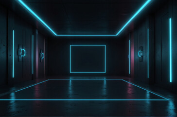 Cyber Cyan Aura, Modern Futuristic Sci-Fi Background