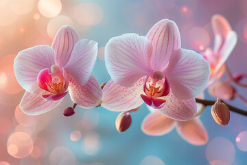 Ethereal White Orchids with Soft Bokeh Background