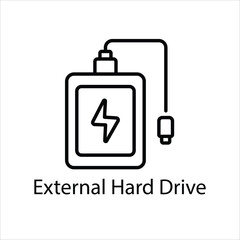 External Hard Drive Vector icon