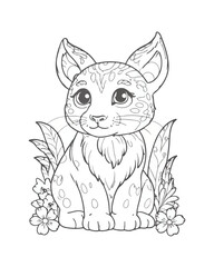 Obraz premium Animal Coloring Book Page For Kids