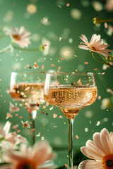 Toasting with Champagne and Petals