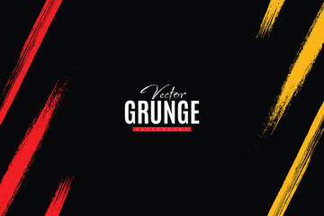 Red and yellow grunge brush stroke abstract  black background banner, design advertisement template, discount, offer, sale, special, premium, ink, marketing, paint, 