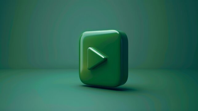 Green intro play button introduction playing
