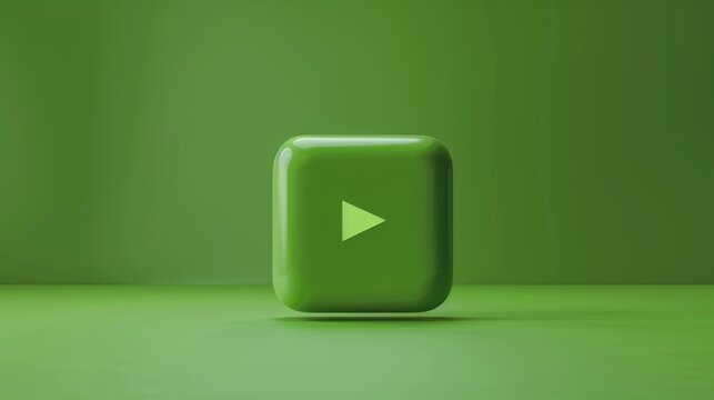 Green intro play button introduction playing