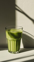 Fresh Green Smoothie in Sunlit Room