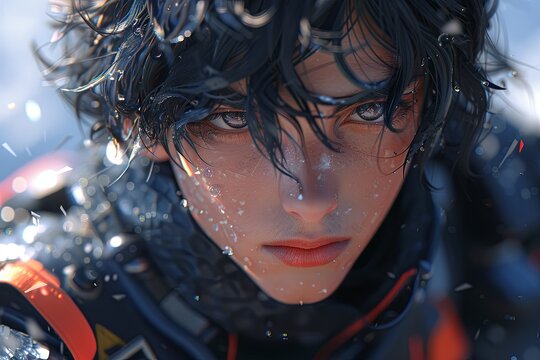 Catboy Cyborg: Anime-Inspired Portrait with Intricate Details and Trend-Worthy Appeal