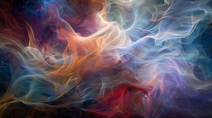 Obraz premium Swirling mist reveals abstract shapes wallpaper