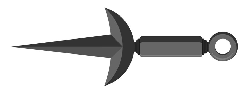 kunai ninja weapon vector illustration