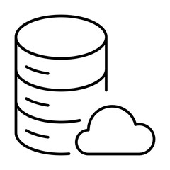 Database Icon With Thin Line Style