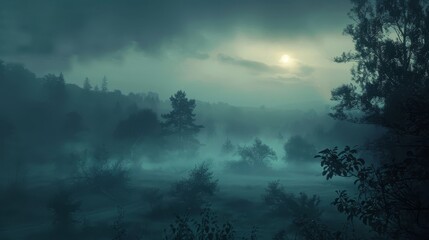 Obraz premium Hints of horizons vanish into mist beckoning further exploration wallpaper