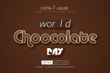 World Choocolate Day modern text style