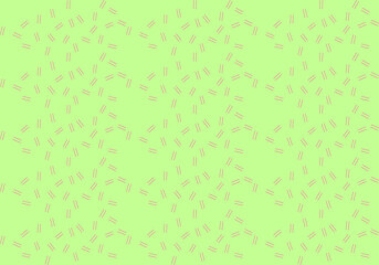 Fondo verde con líneas aleatorias naranjas.