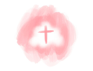 cross painting for background religious concept illustration It can be applied to media and designs as a PNG format.