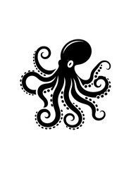 silhouette of octopus