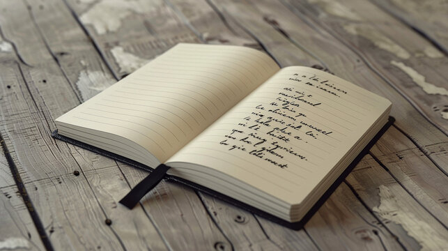 Reflective Words: Notebook with Singular Thoughtful Entry
