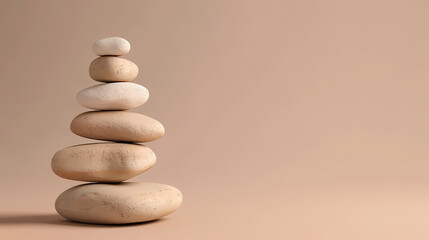 A balanced pile of smooth stones