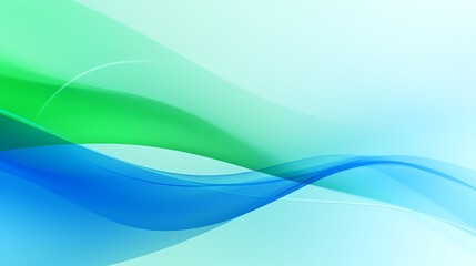 Fototapeta premium Digital technology blue and green abstract curve poster PPT background