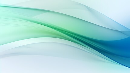 Fototapeta premium Digital technology blue and green abstract curve poster PPT background
