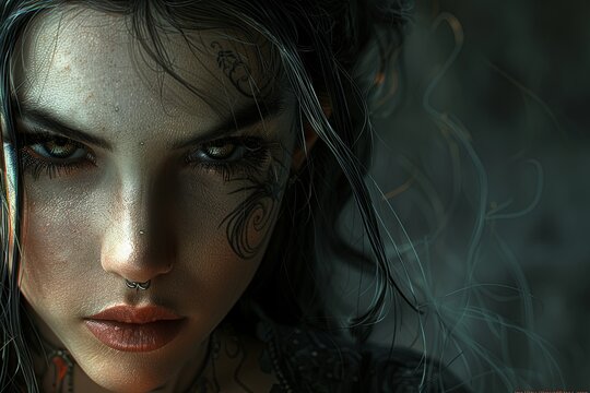 Gothic Vampire Queen: Ethereal Charm in HD Artwork