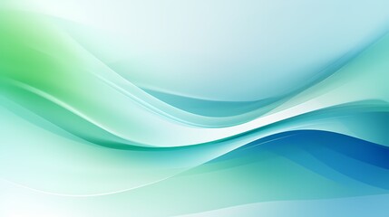 Obraz premium Digital technology blue and green abstract curve poster PPT background