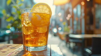 Close Up of Drink on Table