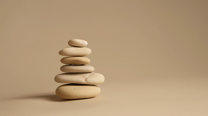 A balanced pile of smooth stones