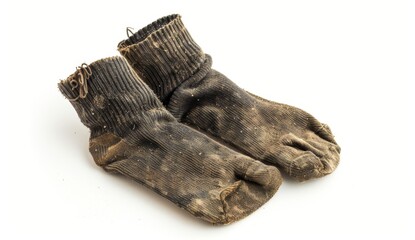 Obraz premium smelly old socks isolated on a white background