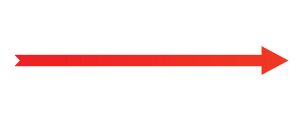 Long arrow vector icon. Red horizontal double arrow. Vector design. 22.11