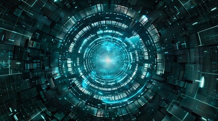 Digital technology metal stage earth poster background