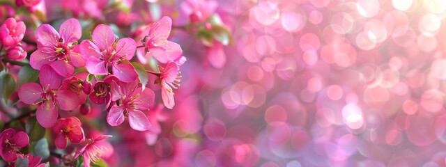 Spring blossom background. Beautiful nature springtime scene with blooming tree. Abstract blurred background. 