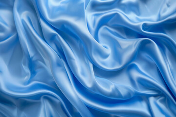 Obraz premium Abstract Blue Waves Background with Smooth Silk Texture 