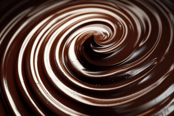 Abstract Chocolate Swirl Background - Creamy Spiral Texture 