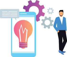 The boy received a message for a business idea.