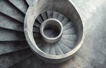Close Up of a Spiral Staircase in a Building