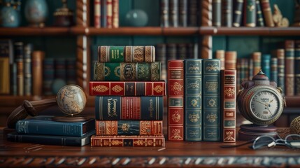 3D Product stand podium for show case of vintage books