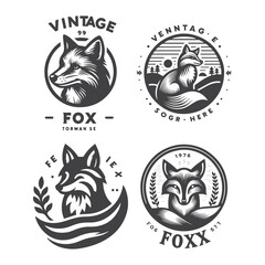 Retro and Vintage Fox Logo Design