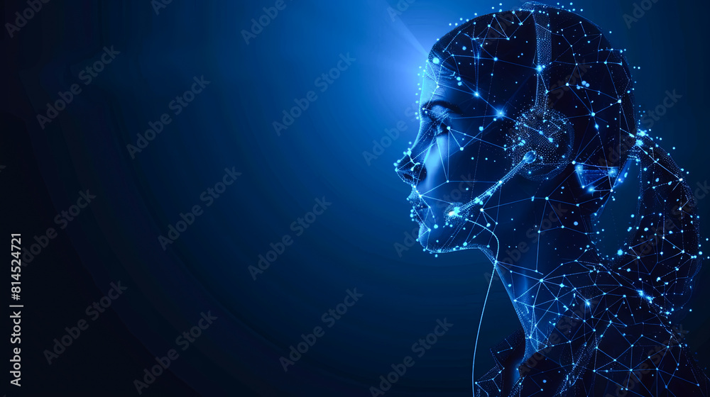 Poster abstract artificial intelligence (ai), machine learning, neural networks and modern computer technol
