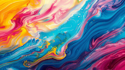 Abstract colourful art oil acrylic colour liquid