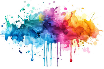 Fototapeta premium Abstract colorful paint splashes background vector illustration on a white background A modern design with a splash of color ink and watercolor elements 