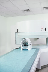 Cabinet with MRI machine in hospital