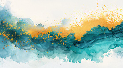 Abstract water colour brush strokes artistic colour