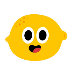 lemon cartoon character icon.
