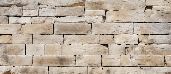 A textured wall made of Maltese stone suitable for use as a background in images requiring copy space