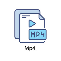 Mp4 Vector icon 