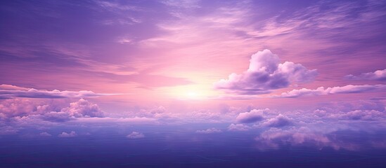 A captivating image of a purple sky at twilight bathed in sunlight with ample room for text or design elements