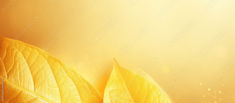 Poster A background image with a shiny yellow leaf gold foil texture provides a perfect copy space for your designs
