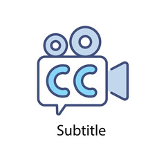 Fototapeta premium Subtitle Vector icon 