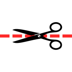  Scissors icon isolated on transparent background